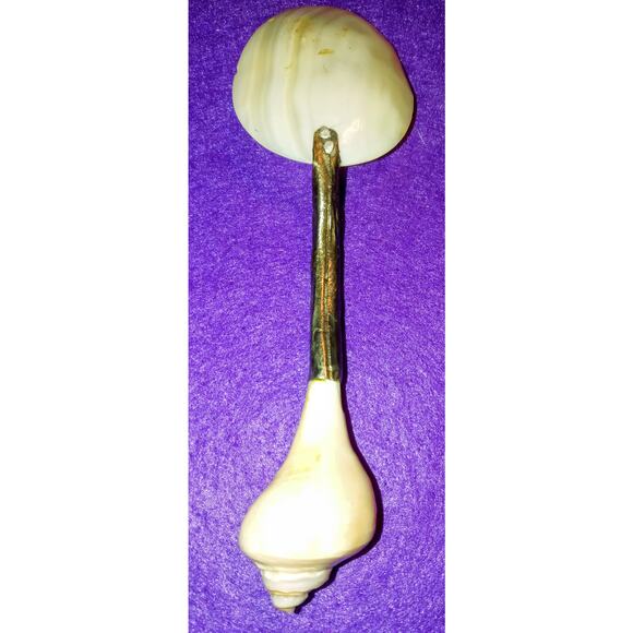 Mother-of-Pearl & Silverplate Caviar Spoon Vintage 5.5" long - Picture 2 of 3